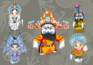 矢量卡通京剧人物（三）