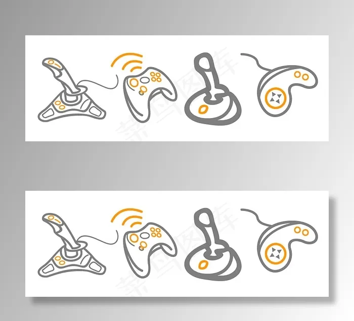游戏手柄矢量素材eps,ai矢量模版下载