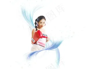 韩国动感美女炫彩背景psd素材33