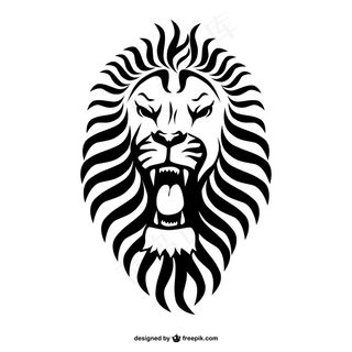 北欧简约卡通狮子矢量标志