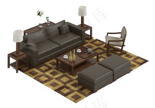 沙发模型模板