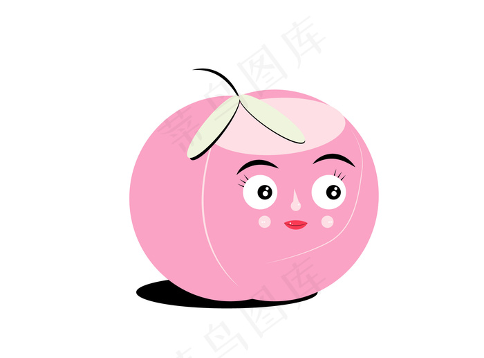 桃子卡通矢量图 桃子手绘素材