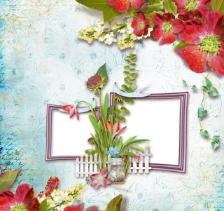 花朵相框图片