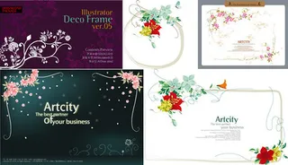 优雅花纹装饰背景矢量素材