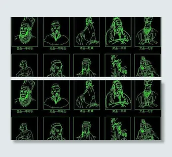 中华十圣CAD图块素材