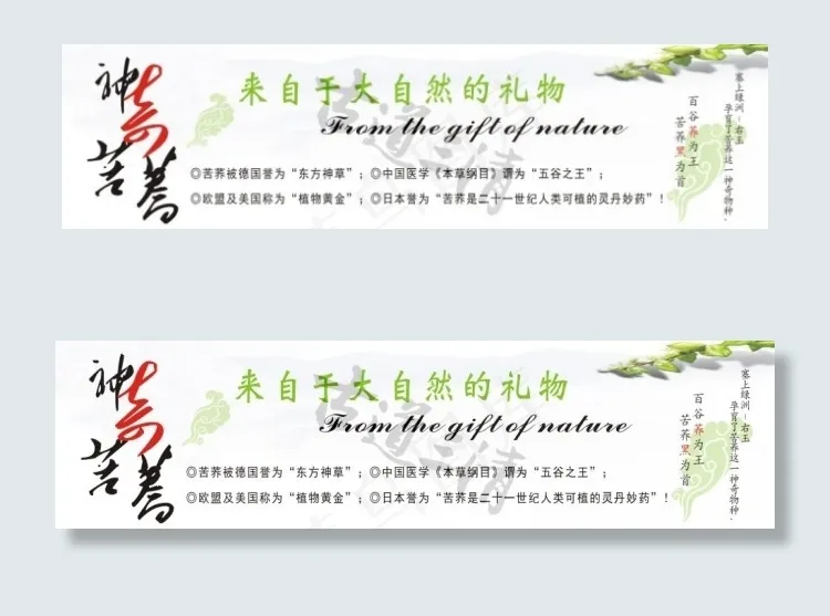 神奇苦荞来自大自然的礼物cdr矢量模版下载