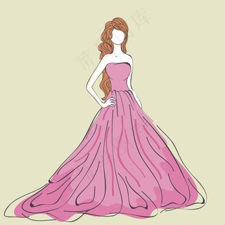 时尚背景漂亮的模特