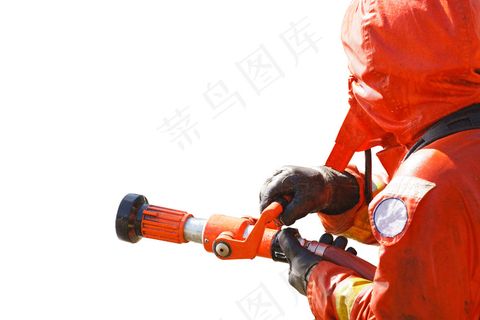 在工作中从一个年轻有为的消防员图片