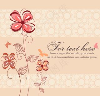 春天植物花卉矢量 手绘