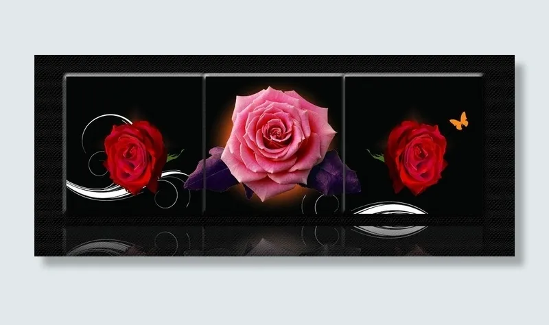 无框画 玫瑰图片(5953X2835(DPI:72))psd模版下载