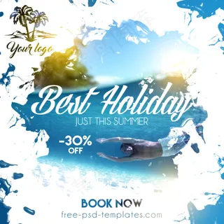 海边 旅游 海报