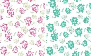 墙纸图案背景花纹家纺印花矢量图