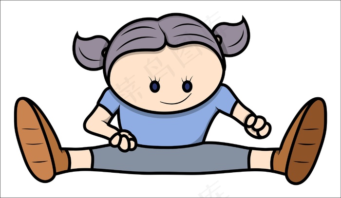 小女孩想找蚂蚁矢量插图