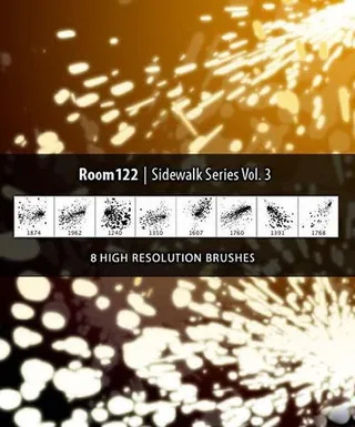 火花飞溅特效psd笔刷素材