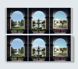 欧式别墅风景图片