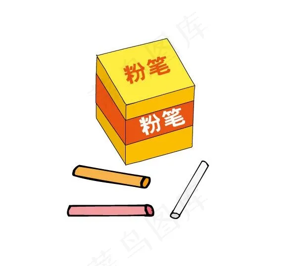 粉笔图片ai矢量模版下载