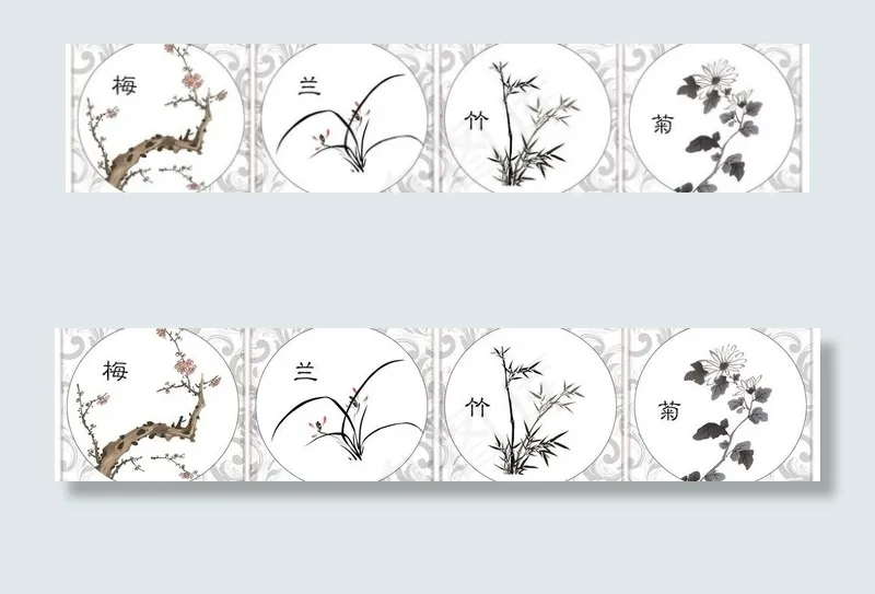 中国古典画图片(7874X2024(DPI:100))psd模版下载