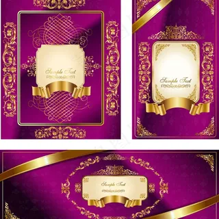 金色欧式花纹花边框图片