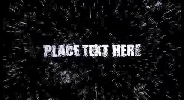 黑色微粒动态字体特效