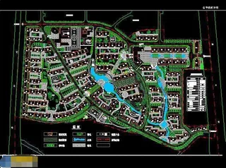 带小学幼儿园小区cad规划总平面图