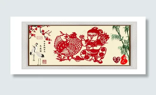 剪纸:大鸡大利 剪纸:大鸡大利