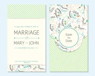 绿色清新海报卡片设计矢量