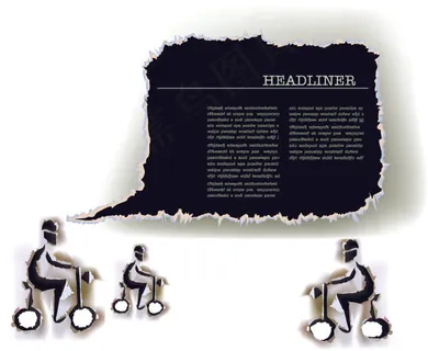 创意撕裂对话框矢量素材2