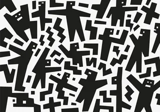 卡通抽象拼接图案矢量素材