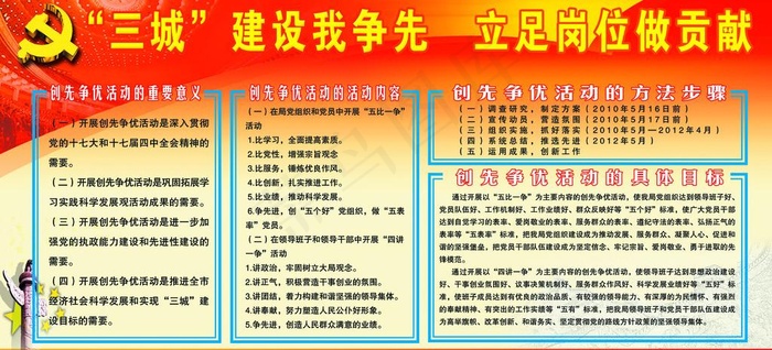 创先争优 党建展板（原创）图片