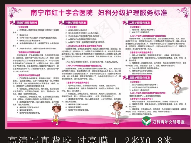 医院 妇产科 小护士 粉色图片cdr矢量模版下载