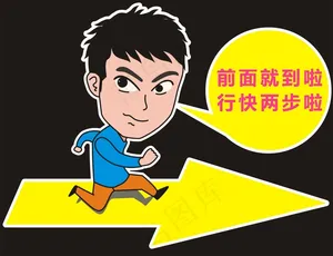 导向指示地贴