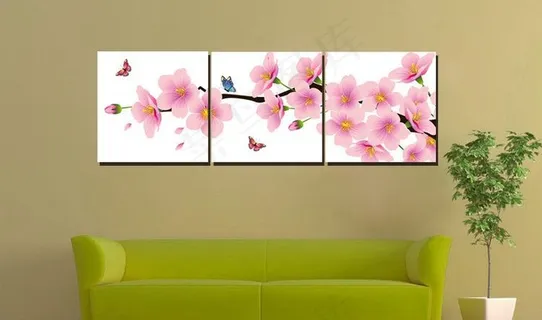 漂亮花枝无框画图片