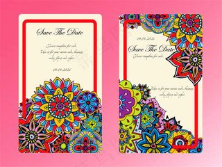 结婚邀请函花卉背景图片