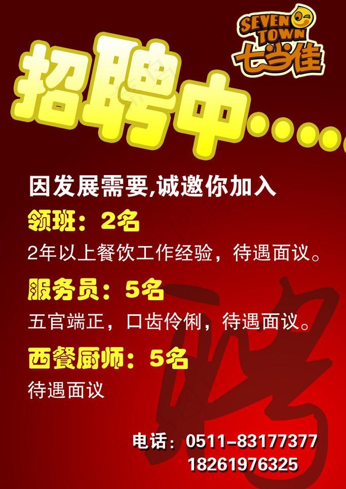 招聘海报图片psd模版下载