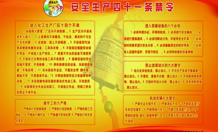 安全生产四十一条 八荣八耻图片(4252X2835(DPI:72))psd模版下载