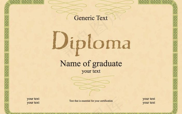 证书矢量素材图片