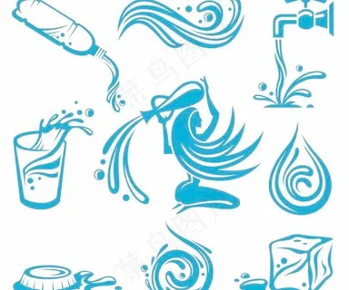 手绘水素材图片