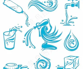 手绘水素材图片