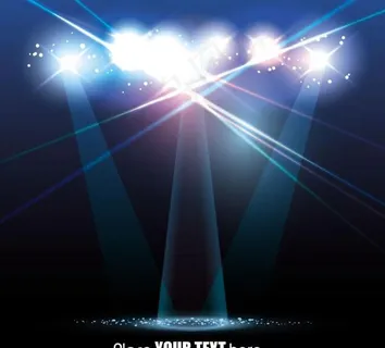 舞台聚光灯矢量素材三