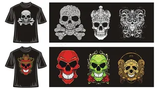 超酷骷髅t恤图片