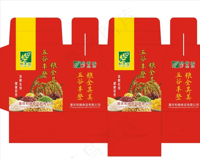 杂粮包装盒图片cdr矢量模版下载