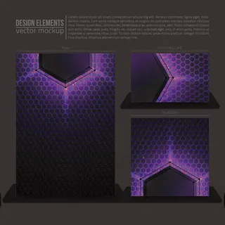 炫彩几何背景卡片