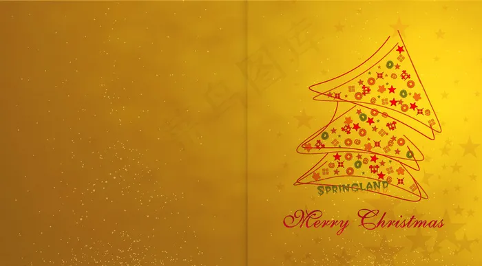 金色圣诞图片psd模版下载