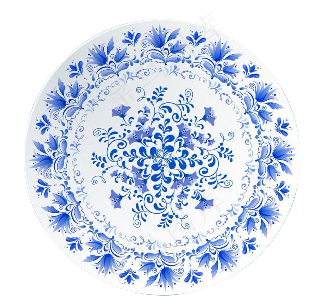 传统文化中国风古典青花瓷PNG免扣...(650X613)