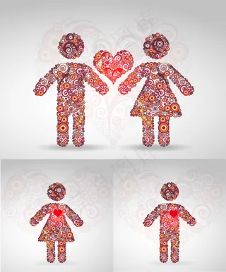 爱情模式向量组成的圆