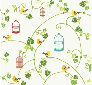绿植鸟笼图片