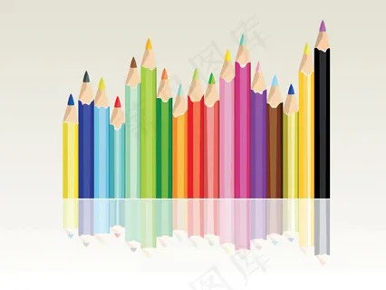铅笔画笔矢量图片下载