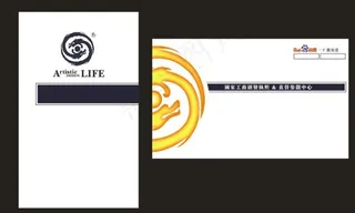 龙纹名片 竖版名片 黄红纹名片