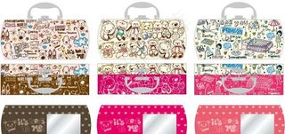 3款手柄文具盒设计示意图图片