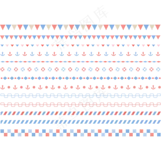 通用节日多彩卡通手绘分割线通用节日多彩卡通手绘分割线